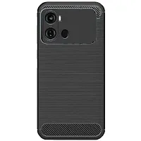 Fastship Cover Case Silicone Hybrid Rubber Case Back Cover for itel P40  Black-thumb1