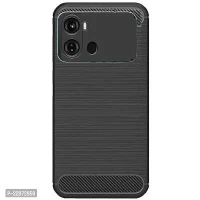 Fastship Cover Case Silicone Hybrid Rubber Case Back Cover for itel P40  Black-thumb2