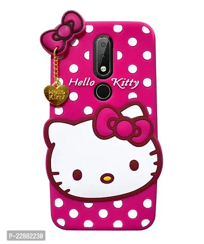 Coverage Kitty Back Cover for Nokia 6 1 Plus Nokia X6  Pink-thumb0