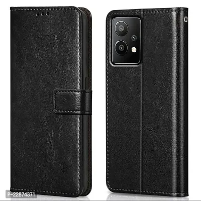 Coverage New case Leather Finish Inside TPU Back Case Wallet Stand Magnetic Closure Flip Cover for OnePlus Nord CE 2 Lite 5G  Venom Black-thumb0