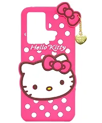 Fastship Case Silicone Soft Hello Kitty with Pendant Case Proper fit Back Cove for Infinix HOT 20 Play  Pink-thumb1