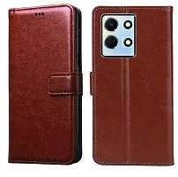 Fastship New Vintage Magnatic Closer Leather Flip Cover for OnePlus Nord3 5G  Executive Brown-thumb1