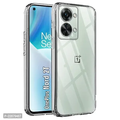 Fastship Transparent Rubber Case Back Cover for OnePlus CPH2401 1 Nord 2T 5G  Transparent-thumb2