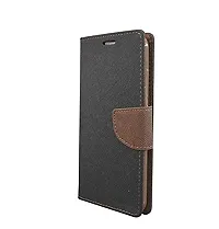 Fastship Vivo Y17 Flip Cover  Full Body Protection  Inside Pockets  Stand  Wallet Stylish Mercury Magnetic Closure Book Cover Leather Flip Case for Vivo Y17  Black Brown-thumb1