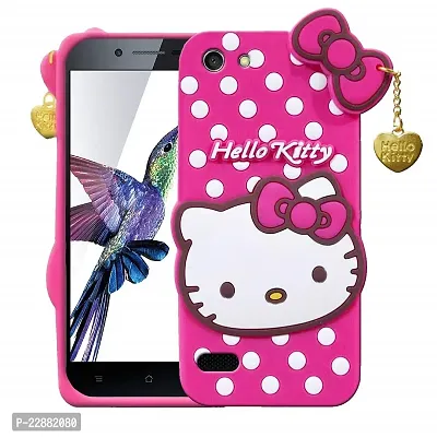 Fastship case Silicone Soft Hello Cat Kitty with Pendant Case Proper fit Back Cover for Oppo Neo 7  Pink-thumb2