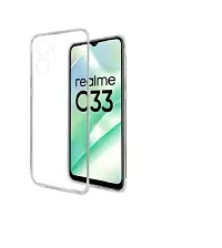 Coverage Transparent Rubber Case Back Cover for Realme RMX3624  Realme C33  Transparent-thumb1