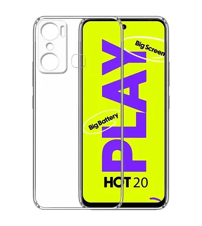 RRTBZ Soft Flexible Silicone Transparent Back Cover Compatible for Infinix Hot 20 Play