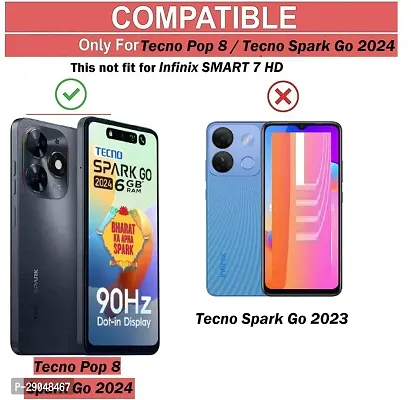 Fastship Genuine Leather Finish Combo 2 Flip Cover for TECNO lrm;BG6 / Spark Go 2024 | Wallet Stylish Button Magnetic for TECNO Spark Go 2024 - Brown / Blue-thumb4