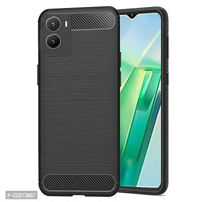 Fastship Cover Case Silicone Hybrid Rubber Case Back Cover for Vivo Y16  Black