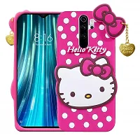 Fastship Case Rubber Kitty with Cat Eye Latkan Case Back Cove for Mi REDMI Note 8 PRO  Dark Pink-thumb1