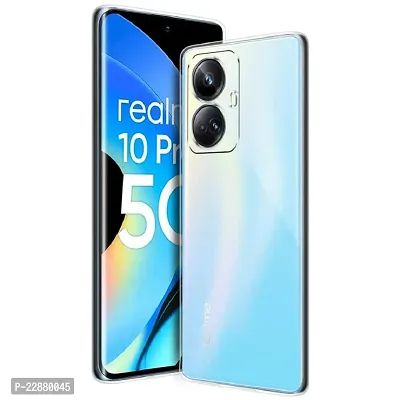 Fastship Rubber Silicone Back Cover for Realme 10 Pro 5G  Transparent