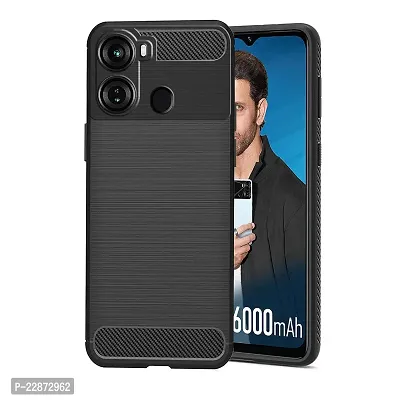 Fastship Case Silicone Rubber Hybrid Case Case Back Cover for ITEL P662L  Itel P40 6 6 Inch  Black