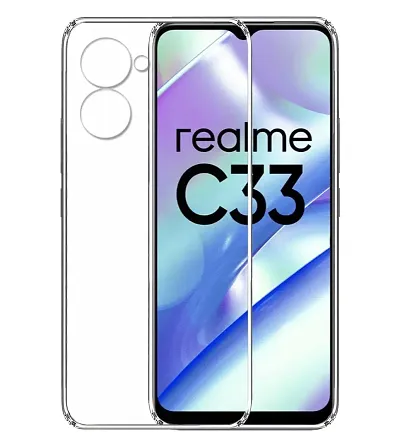 OO LALA JI for Realme C33 Back Cover Transparent