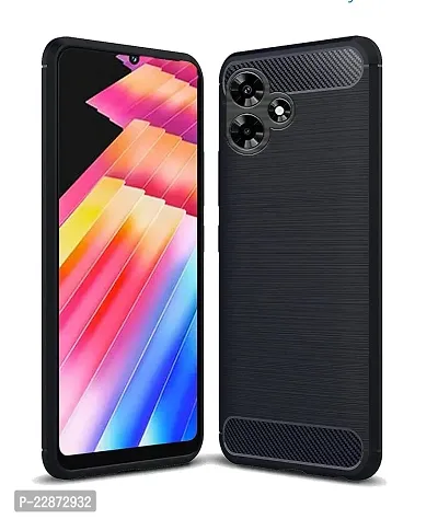 Fastship Cover Case Silicone Hybrid Rubber Case Back Cover for Infinix HOT 30i  Black