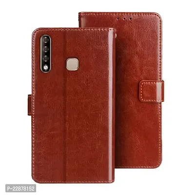 Fastship Vintage Magnatic Closer Leather Flip Cover for Infinix X627V  Smart3 Plus  Executive Brown-thumb2