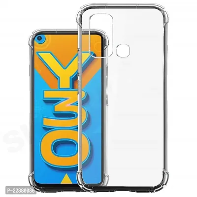 Fastship Rubber Silicone Back Cover for Vivo Y30  Transparent-thumb0