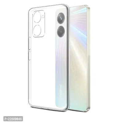 Fastship Rubber Silicone Back Cover for Realme 10 Pro 5G  Transparent-thumb0