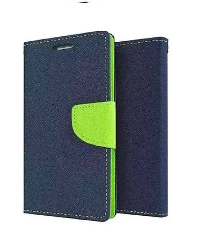 RRTBZ Diary Flip Cover Case Compatible for Vivo Y55L -Blue-Green