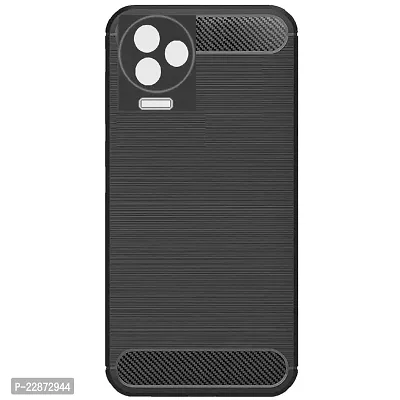 Fastship Silicone Rubber Hybrid Case Case Back Cover for Infinix Note 12Pro X676B  Black-thumb0