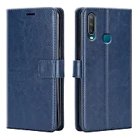 Fastship Vintage Magnatic Closer Leather Flip Cover for Honor HRY AL00Ta  Honor 20i  Navy Blue-thumb1