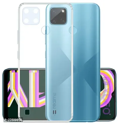 Fastship Rubber Silicone Back Cover for Oppo Realme C25Y  Transparent-thumb0