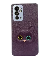 Coverage Coloured 3D Cat Eye Proper fix Case Rubber Back Cover for OnePlus 9RT 5G  Purple-thumb1