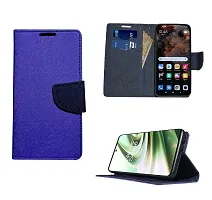 Fastship Imported Canvas Cloth Smooth Flip Cover for 1 One Inside TPU  Inbuilt Stand  Wallet Style Back Cover Case  Stylish Mercury Magnetic Closure  Purple-thumb1