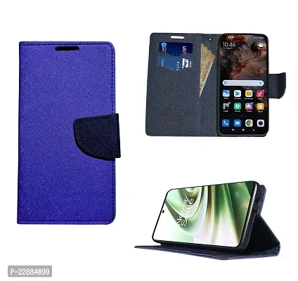 Fastship Imported Canvas Cloth Smooth Flip Cover for 1 One Inside TPU  Inbuilt Stand  Wallet Style Back Cover Case  Stylish Mercury Magnetic Closure  Purple-thumb2