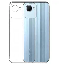 Fastship Rubber Silicone Back Cover for Realme C30s  Transparent-thumb1