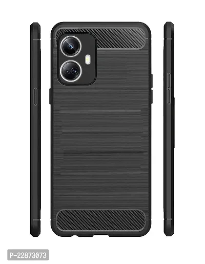 Fastship Silicone Hybrid Rubber Case Back Cover for Realme 10 Pro 5G  Black