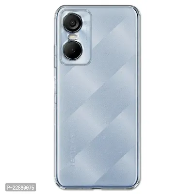 Fastship Rubber Silicone Back Cover for Tecno Pop 6 Pro  Transparent-thumb2