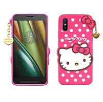 Fastship case Rubber Cat Kitty with Golden Latkan Case Back Cover for Vivo 1908  Vivo Y91C  Pink-thumb1