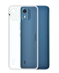 Fastship Rubber Silicone Back Cover for Nokia C12 Pro  Transparent-thumb1