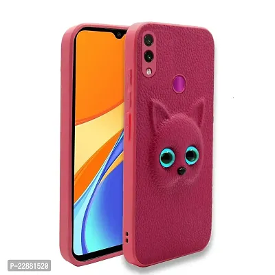 Fastship Colour Eye Cat Soft Kitty Case Back Cover for Xiaomi Redmi Note 7  Faux Leather Finish 3D Pattern Cat Eyes Case Back Cover Case for Mi Redmi Note 7  MZB7265IN  Pink-thumb2