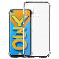 Fastship Rubber Back Cover for Vivo 1938  Vivo Y30  Y50  Transparent-thumb1