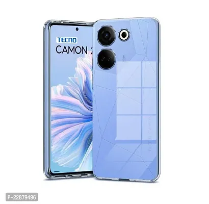 Fastship Cases Rubber Back Cover for Tecno CK6  Camon 20  Transparent-thumb2