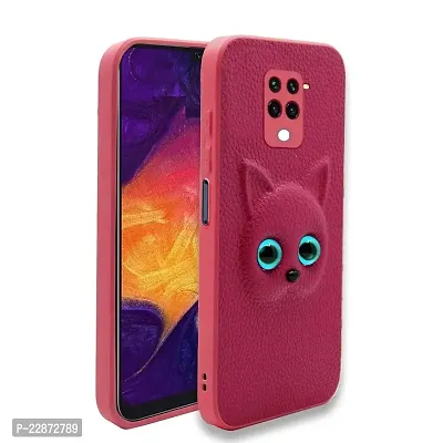 Coverage Eye Cat Silicon Case Back Cover for Redmi Note 9  3D Pattern Cat Eyes Case Back Cover Case for Mi Redmi Note 9  Black