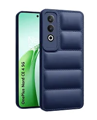 Fastship Puff Case Soft Silicon Flexible Rubber Case Back Cover for OnePlus Nord CE4 5G - Navy Blue-thumb1