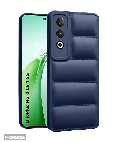 Fastship Puff Case Soft Silicon Flexible Rubber Case Back Cover for OnePlus Nord CE4 5G - Navy Blue-thumb2