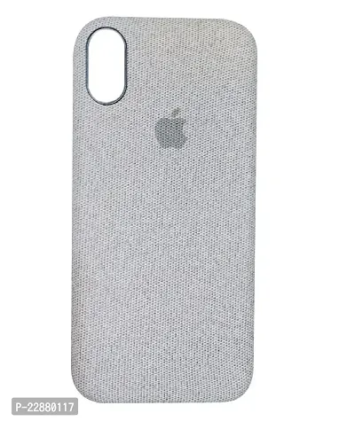 Fastship Shockproof Fabric Phone Cases Cloth Distressed Hard Compatible for Apple i Phone 10R  Grey-thumb2