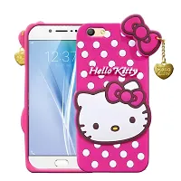 Fastship 3D Cute Soft Silicone Rubber Case with Pendant Girls Back Cover for Vivo Y55L  Pink-thumb1