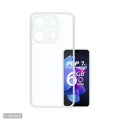 Fastship case Rubber Silicone Back Cover for Tecno POP 7 Pro  Transparent-thumb2