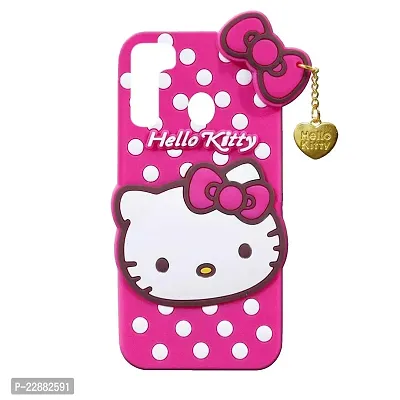 Fastship Case Rubber Kitty with Cat Eye Latkan Case Back Cove for Tecno KG5k Spark 8C  Dark Pink-thumb0