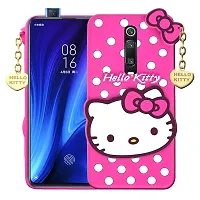 Fastship Case Rubber Kitty with Cat Eye Latkan Case Back Cove for Mi Redmi K20 Pro  Dark Pink-thumb1