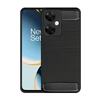 Fastship Cover Case Silicone Hybrid Rubber Case Back Cover for OnePlus Nord CE 3 Lite 5G  Black-thumb1