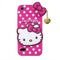 Fastship case Rubber Cat Kitty with Golden Latkan Case Back Cover for Oppo A33F  Neo 7  Pink-thumb1