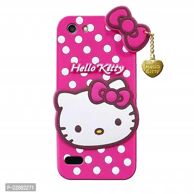 Fastship case Rubber Cat Kitty with Golden Latkan Case Back Cover for Oppo A33F  Neo 7  Pink-thumb2