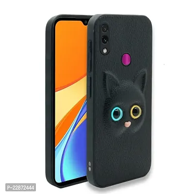 Fastship Colour Eye Cat Soft Kitty Case Back Cover for Xiaomi Redmi Note 7  Faux Leather Finish 3D Pattern Cat Eyes Case Back Cover Case for Mi Redmi Note 7  MZB7265IN  Black-thumb2