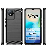 Fastship Silicone Hybrid Rubber Case Back Cover for Vivo Y02  Black-thumb1