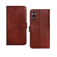 Fastship Vintage Magnatic Closer Leather Flip Cover for Tecno LG7n  POVA 4  Executive Brown-thumb1